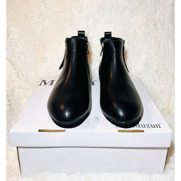 MaxMuxun Women's Ankle Boots Flat Low Heel Zipper/Chelsea Booties 6.5 - Picture 5 of 7
